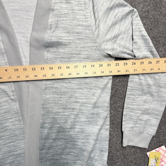 NWT MUK LUKS Butterknit Cardigan Women's Large Gray Lightweight Sweater NEW - Picture 6 of 7